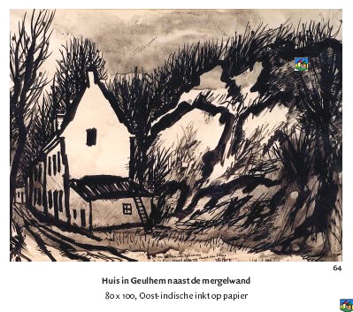 Huis in Geulhem naast de mergelwand